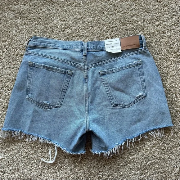 Citizens of Humanity Annabelle Long Cut Hem Shorts Size 31 Relaxed‎ Vintage NWT - Picture 7 of 8